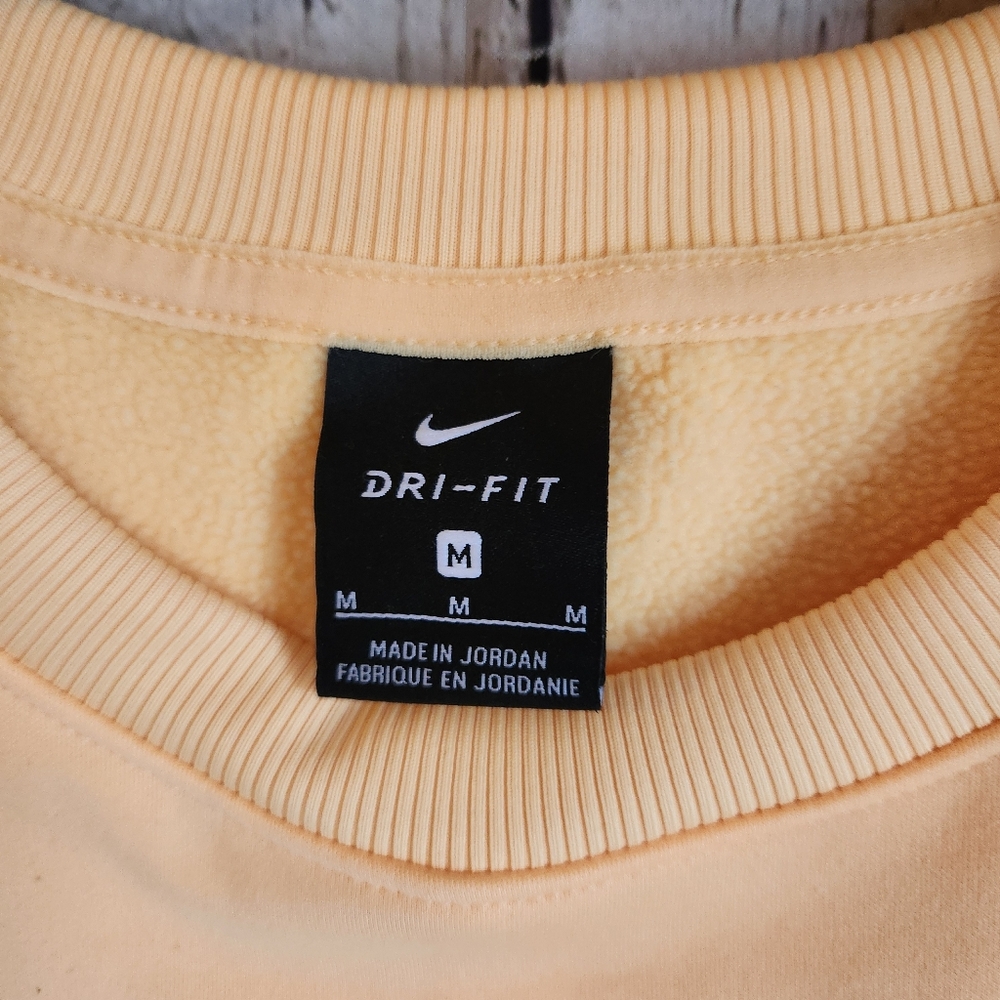 Nike Dri-FIT Peach Oversized Crewneck Sweatshirt Logo Taping Medium RETRO SPORTY - Picture 5 of 9